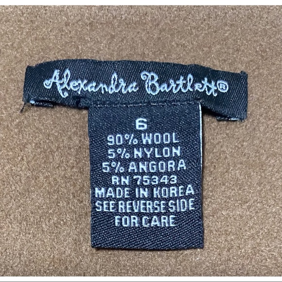 Alexandra Bartlett Brown Blue Plaid Wool Angora Knee A Line Wrap Skirt - Picture 8 of 12